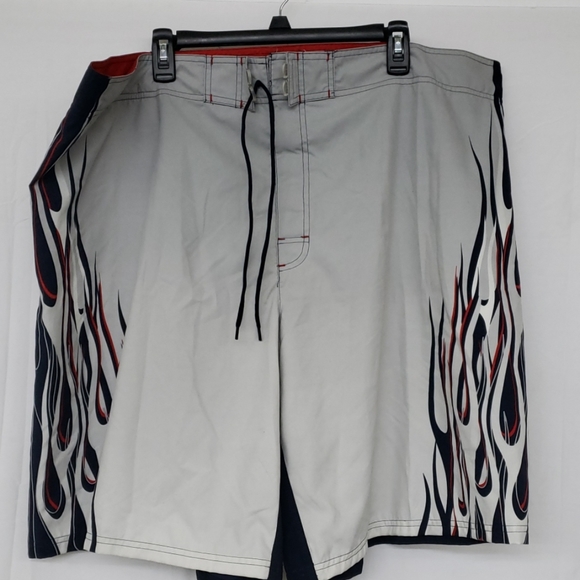 No Boundaries Other - No Boundaries Swim Trunks Unlined Flames